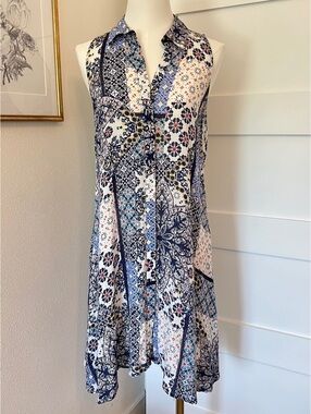 Cupio Patchwork High Low Tunic Dress